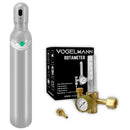 CO2 Vollgaszylinder 8L 1,5m3 mit dem Regler Rotameter Vogelmann