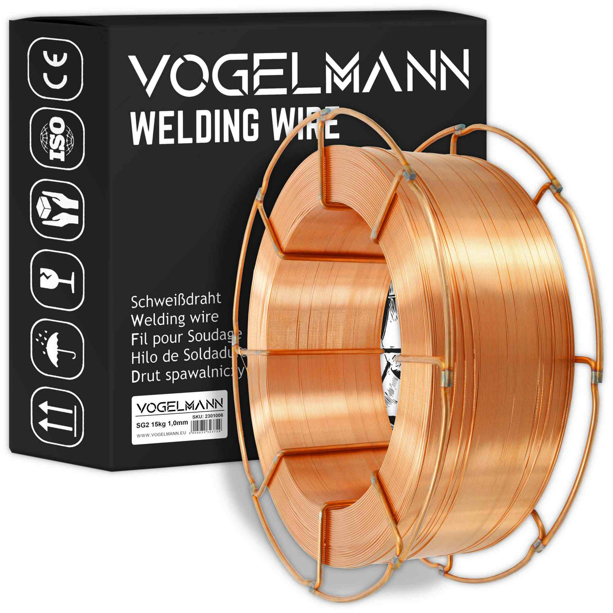 SG2 Schweißdraht 1,2 mm | G3Si1 MAG Draht 15 kg | ER70S‑6 & TÜV SG2 Schweißdraht 1,2 mm | G3Si1 MAG Draht 15 kg | ER70S‑6 & TÜV