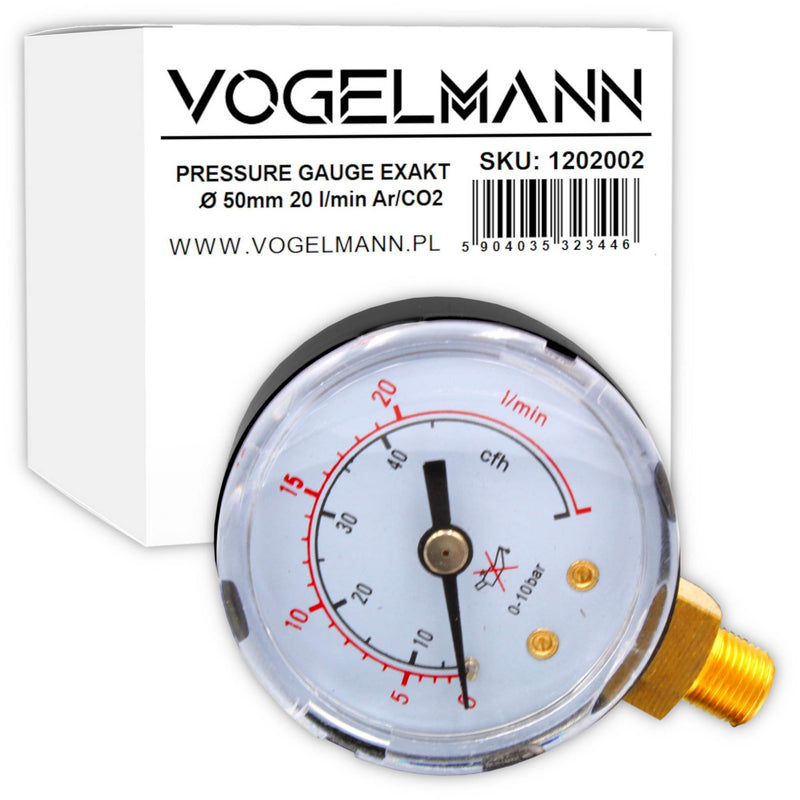 Pressure gauge Vogelmann Exakt ⌀50mm 20 l/min Ar/CO2