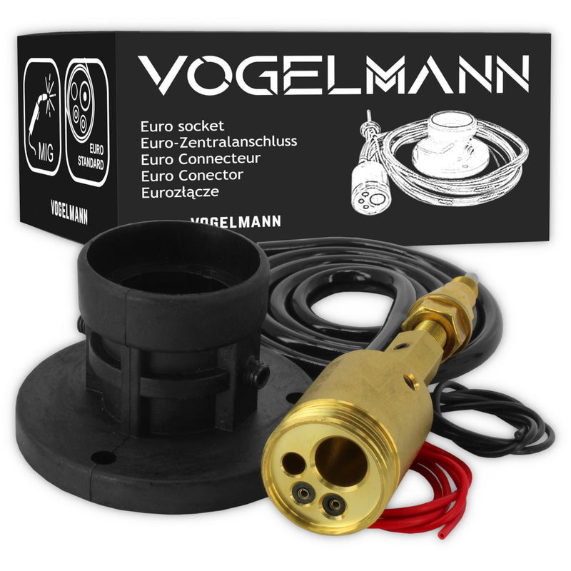 Euro panel socket connector for MIG/MAG welders Vogelmann