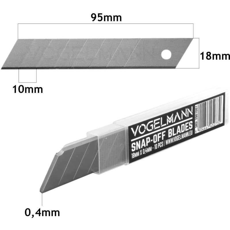 Vogelmann Snap-off blades 18mm x 0,4mm (10 pcs)